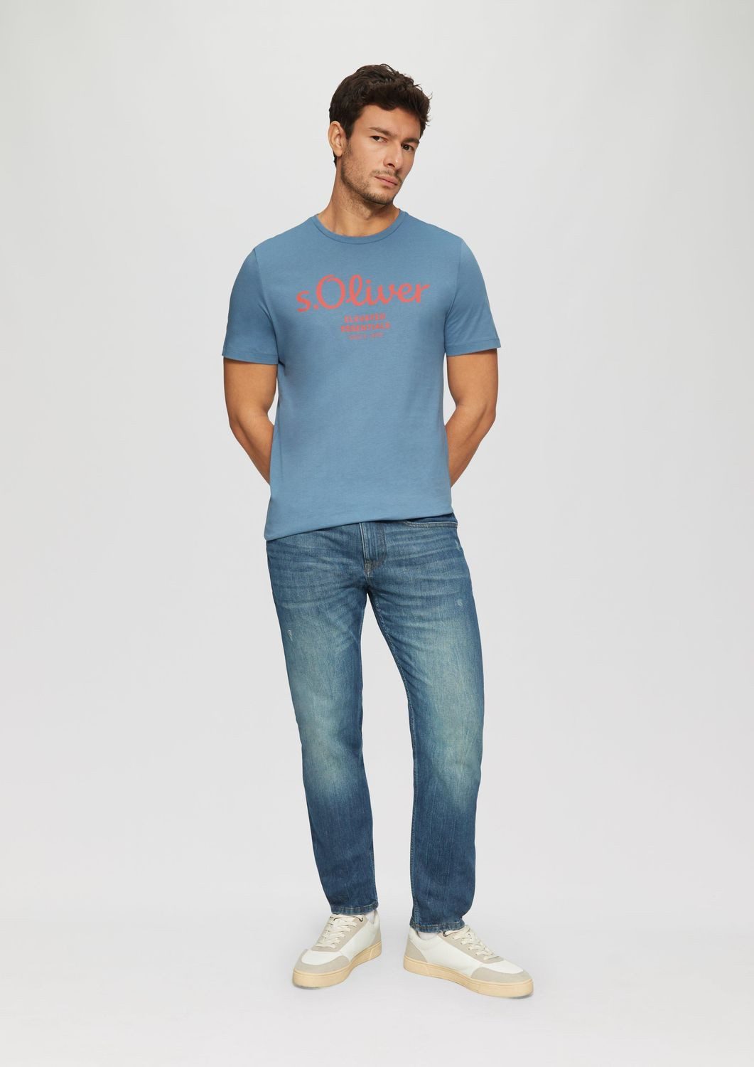 s.Oliver T-Shirt mit Logo-Print Rundhals, kurzarm