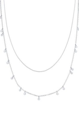 Elli Ketten-Set Layer Plättchen 925 Sterling Silber, Geo