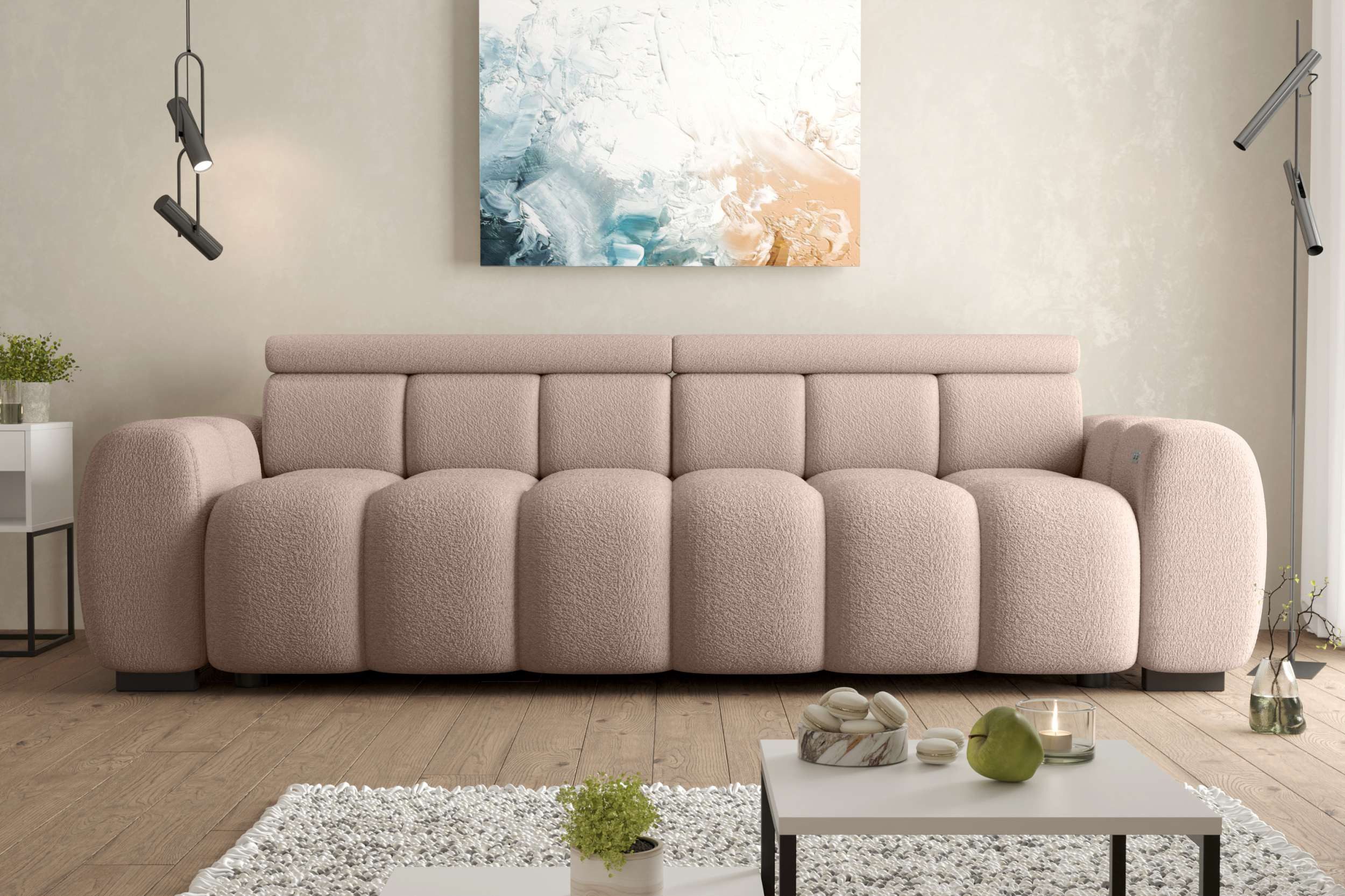 99rooms Big-Sofa Alessio, Sofa, Big-Sofa, mit elektrischer Sitztiefenverstellung, Bezug: Boucle ABRIAMO