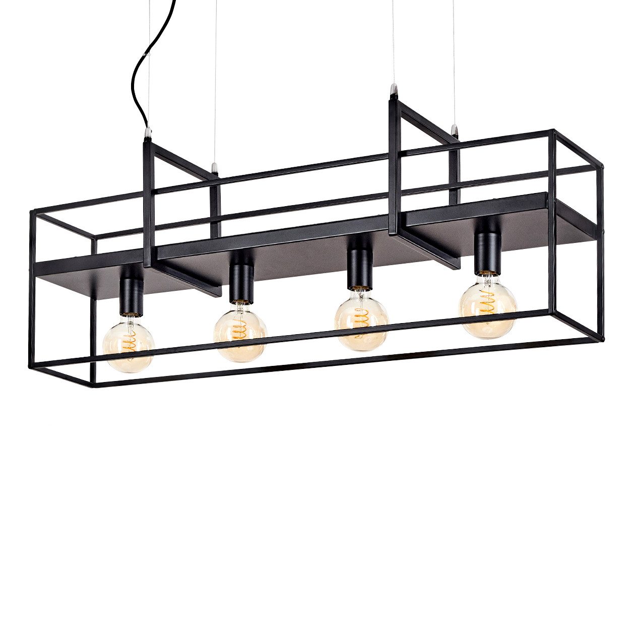 hofstein Pendelleuchte »Valfabbrica« moderne Hängelampe aus Metall in Schwa günstig online kaufen