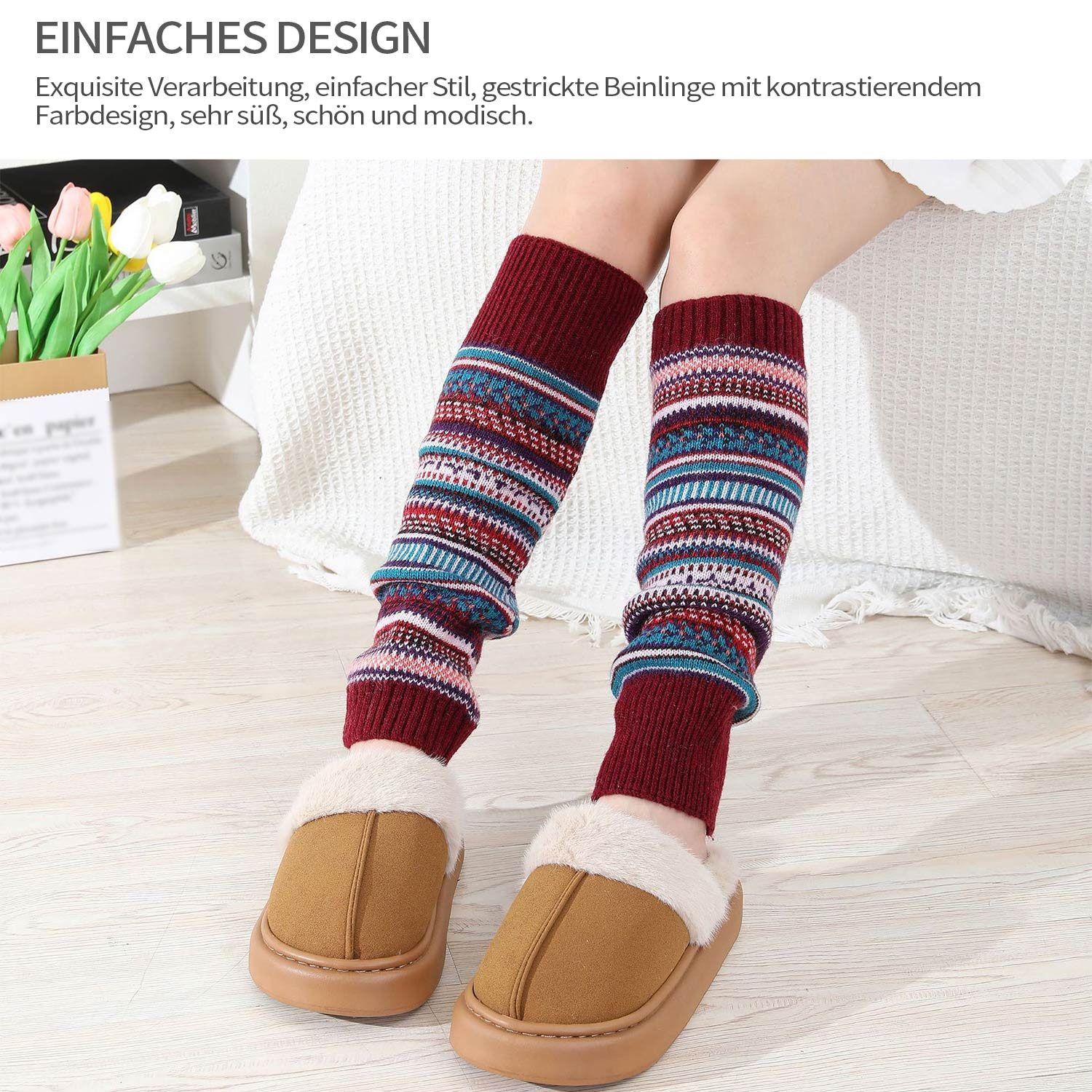 Refttenw Beinstulpen Stulpen Böhmen,Beinwärmer Damen für Winter,Lange Winte günstig online kaufen