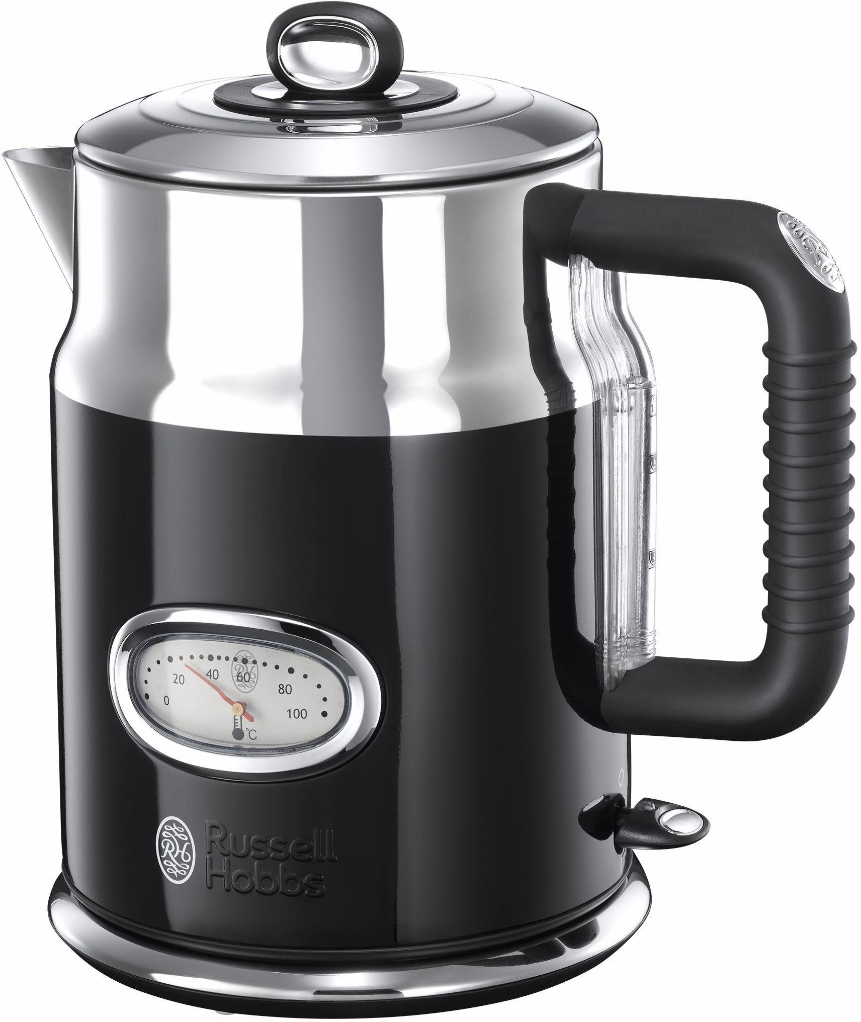 RUSSELL HOBBS Wasserkocher WK Retro Noir 21671-70, 1,7 l, 2400 W