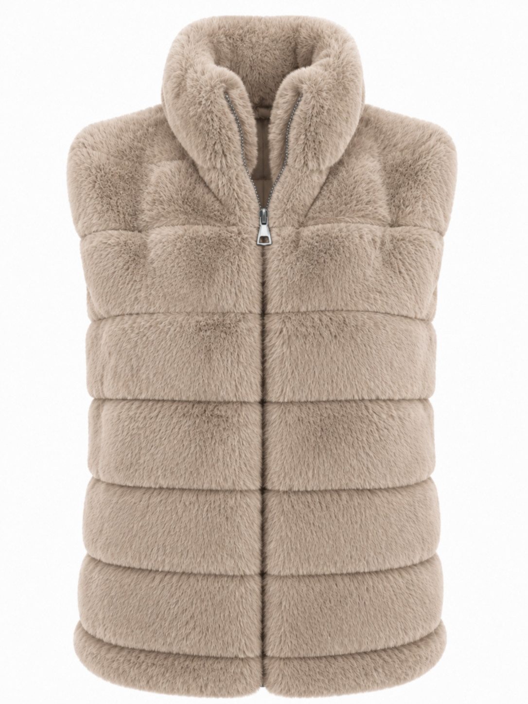 ITALY VIBES Fellweste - Modische Teddyweste für Damen - weiche Kunstfelljacke ONE SIZE - passend für Größen Gr. S-M und L-XL