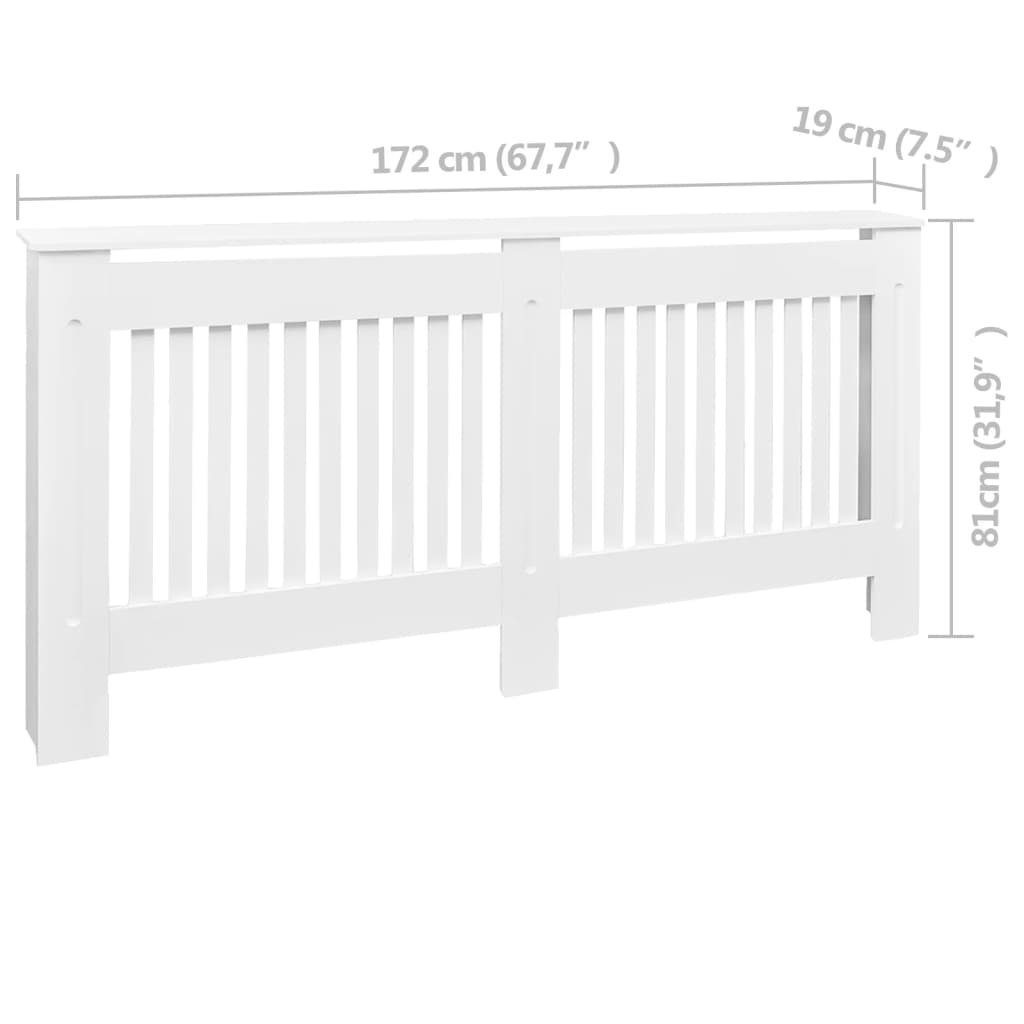 Weiß Heizkörper-Wäschetrockner MDF cm 172 vidaXL Heizkörperabdeckung