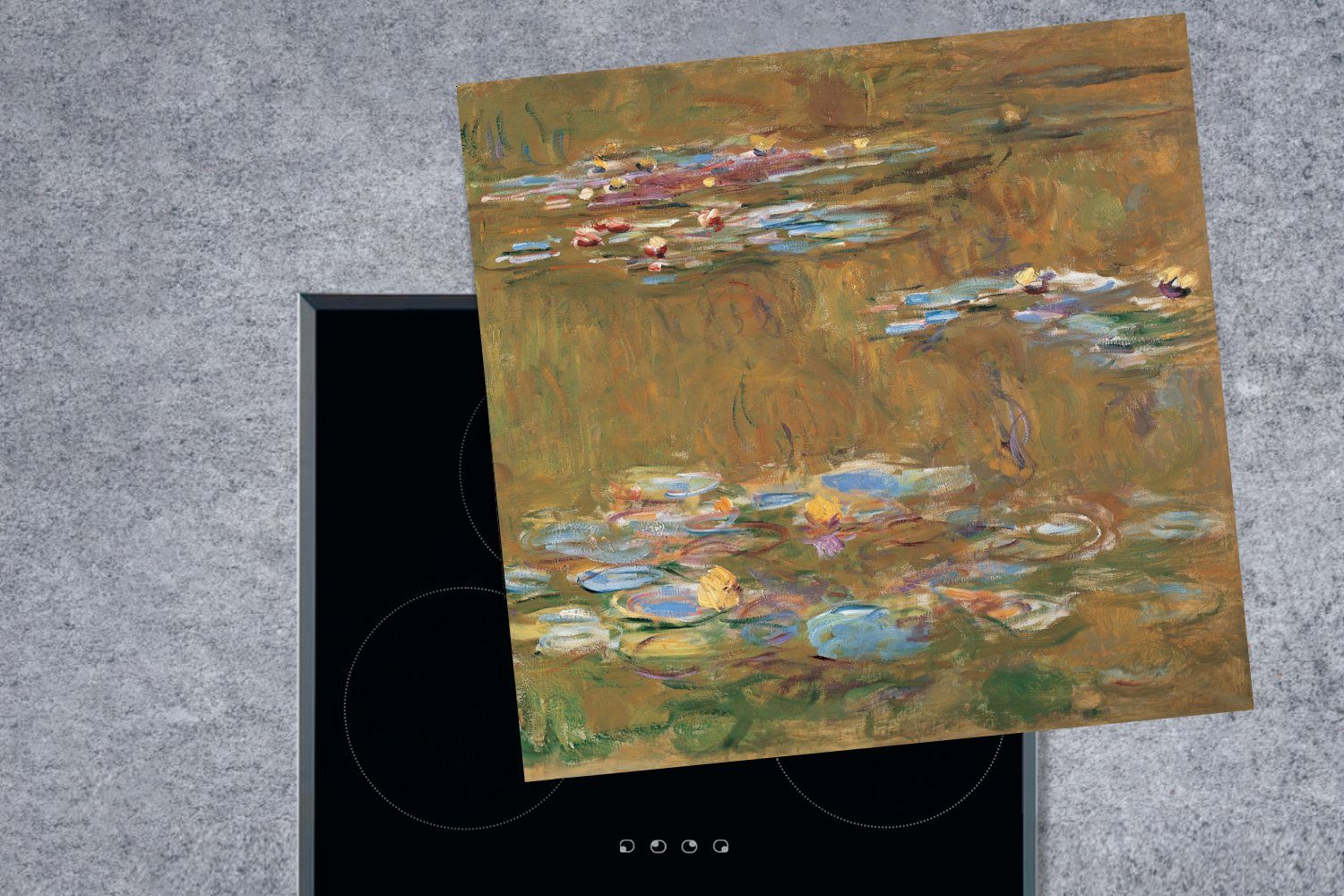 Arbeitsplatte cm, MuchoWow Seerosen Ceranfeldabdeckung, Herdblende-/Abdeckplatte Vinyl, küche für Monet, - tlg), Claude 78x78 (1