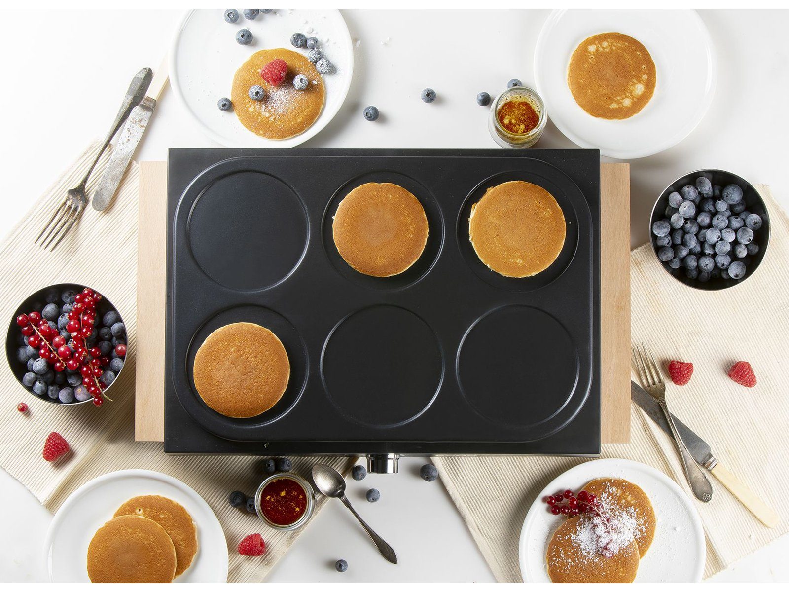 Pancake 1000 Pfannkuchen süße selber W, salzige Domo Crêpesmaker, 11.5 machen Crepes-Eisen 6 cm, Creperie Ø