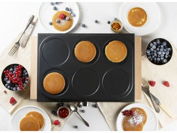 Domo Crêpesmaker, 1000 W, Ø 11.5 cm, 6 süße salzige Pancake Pfannkuchen selber machen Crepes-Eisen Creperie