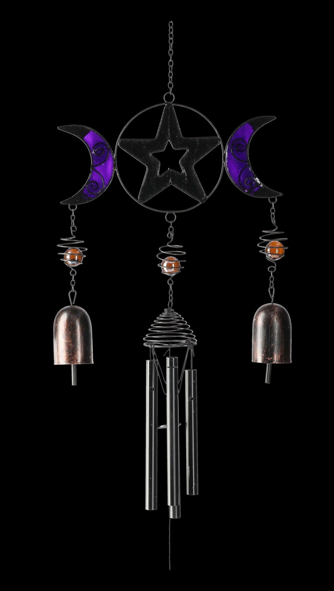 Figuren Shop GmbH Windspiel Windspiel - Wicca Dreifach-Mond - Fantasy Dekoration