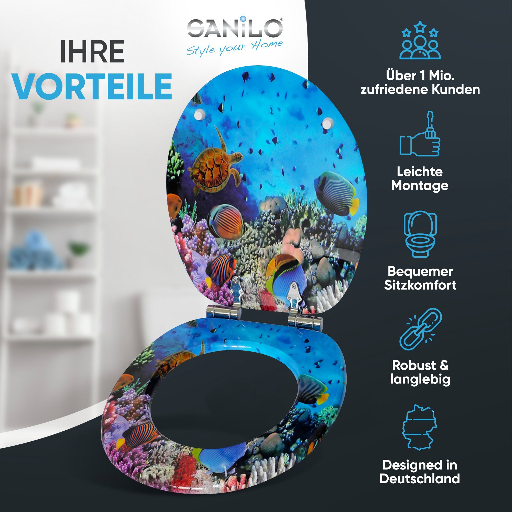 Sanilo WC-Sitz Ocean, mit Absenkautomatik, hochwertig günstig online kaufen