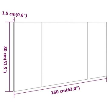 vidaXL Kopfteil Kopfteil Schwarz 160x1,5x80 cm Holzwerkstoff, (1 St)