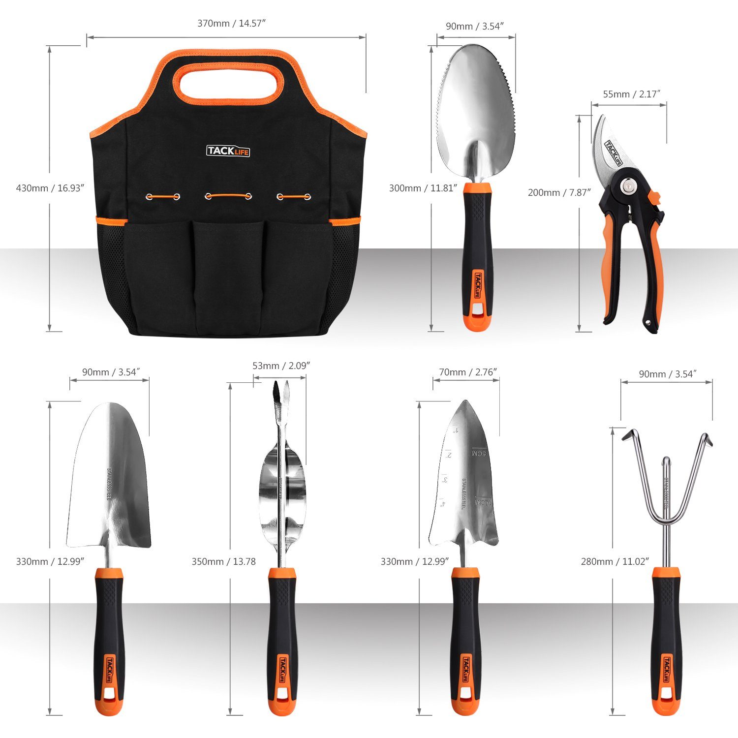 TACKLIFE Gartenpflege-Set 6-teiliges Gartenwerkzeug-Set aus Edelstahl, günstig online kaufen