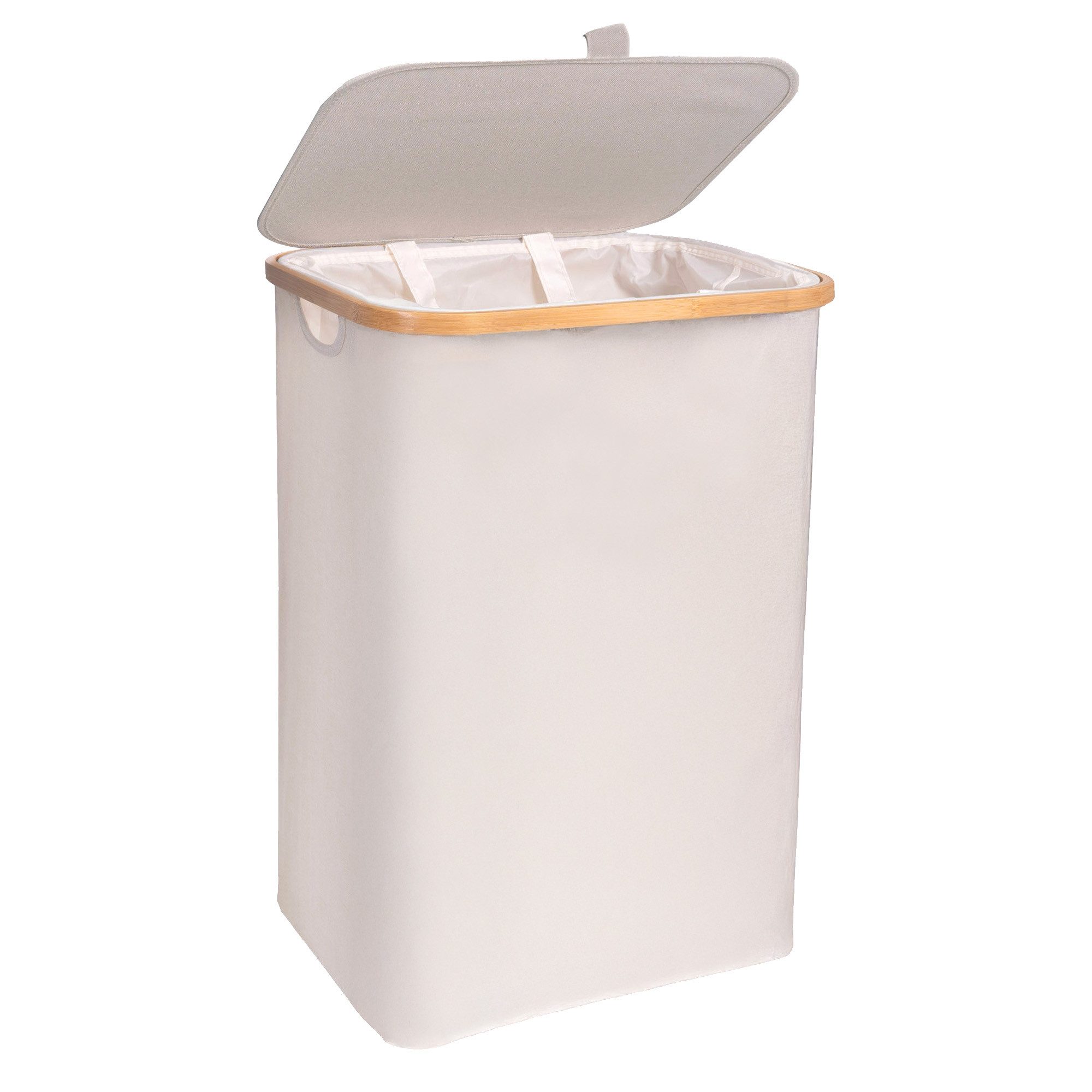 Wäschesortierer osoltus Wäschesortierer Nelson 1-Fach Wäschekorb Bambus beige 60cm