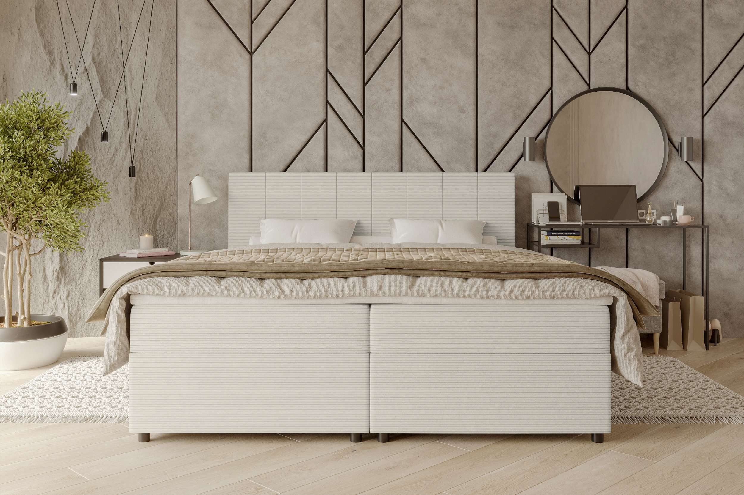 99rooms Boxspringbett Kira (Schlafzimmerbett, Bett), 140/160/180x200 günstig online kaufen