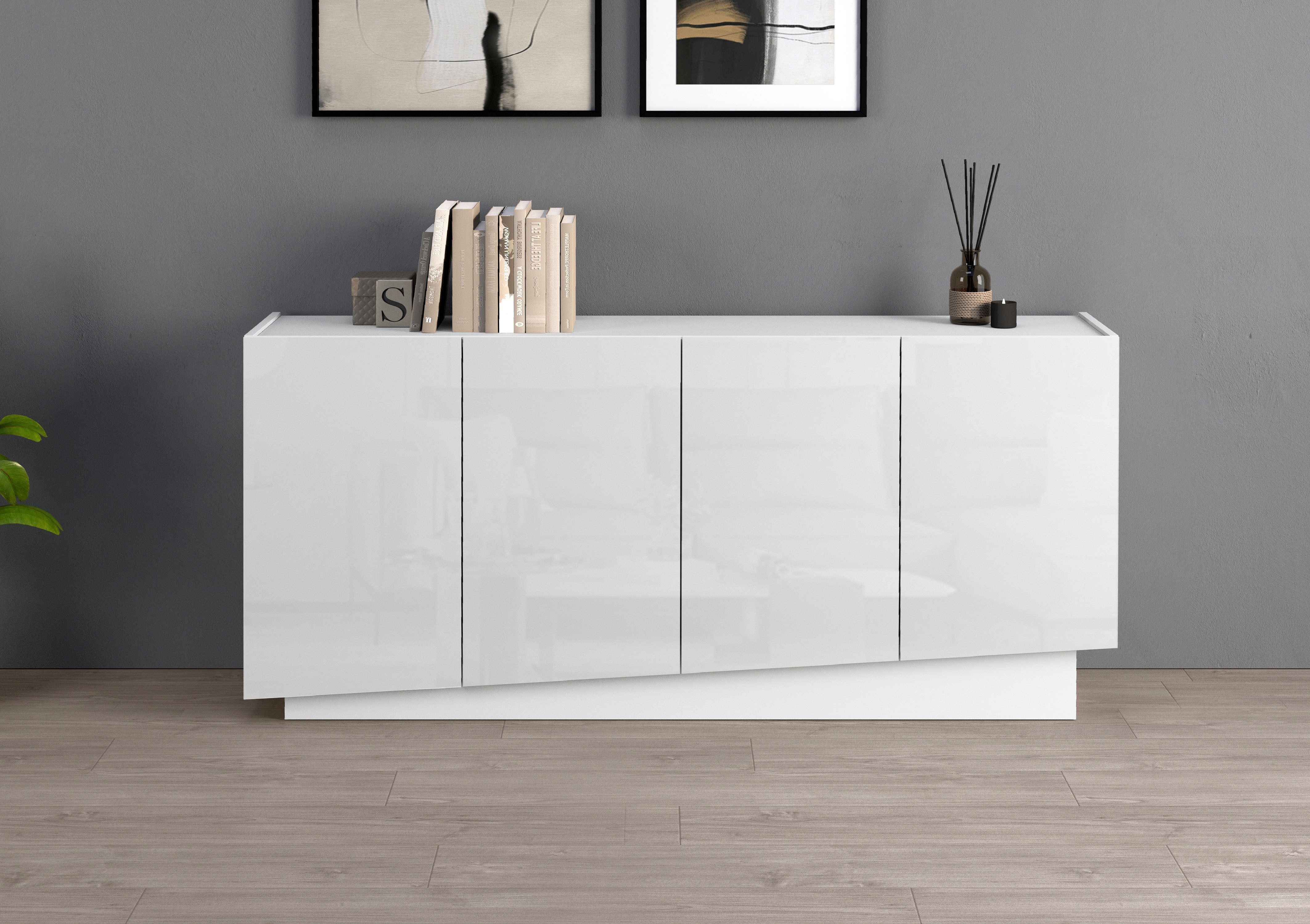 INOSIGN Sideboard VELA, Sideboard, Breite 160 cm, Design mit schrägen Türen günstig online kaufen