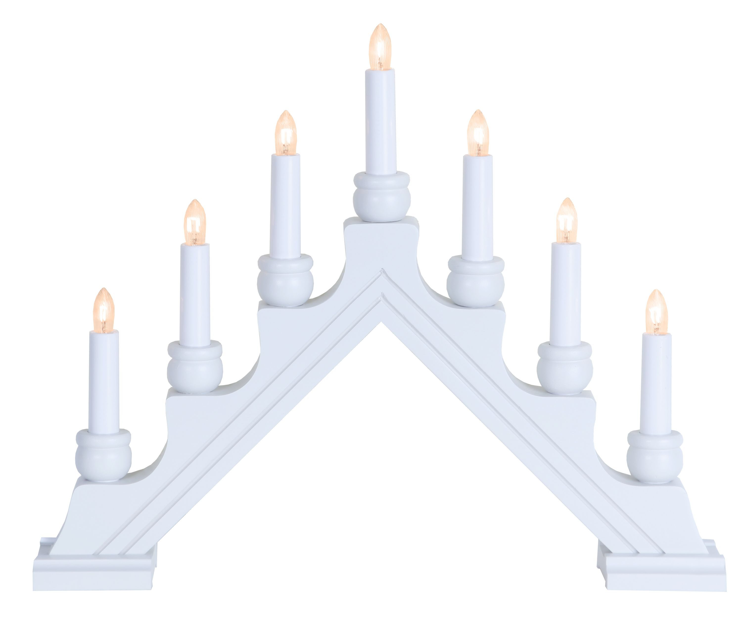 STAR TRADING Fensterleuchter Star Fensterleuchter Karin-7, 7-flammig, Holz günstig online kaufen