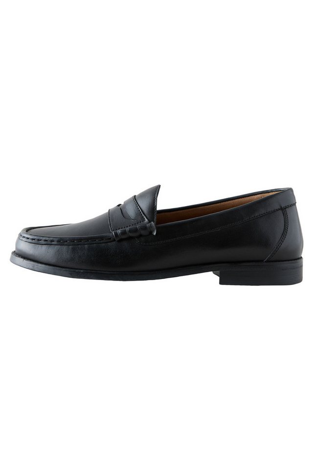 Next Penny Loafer aus Leder, weite Passform Loafer