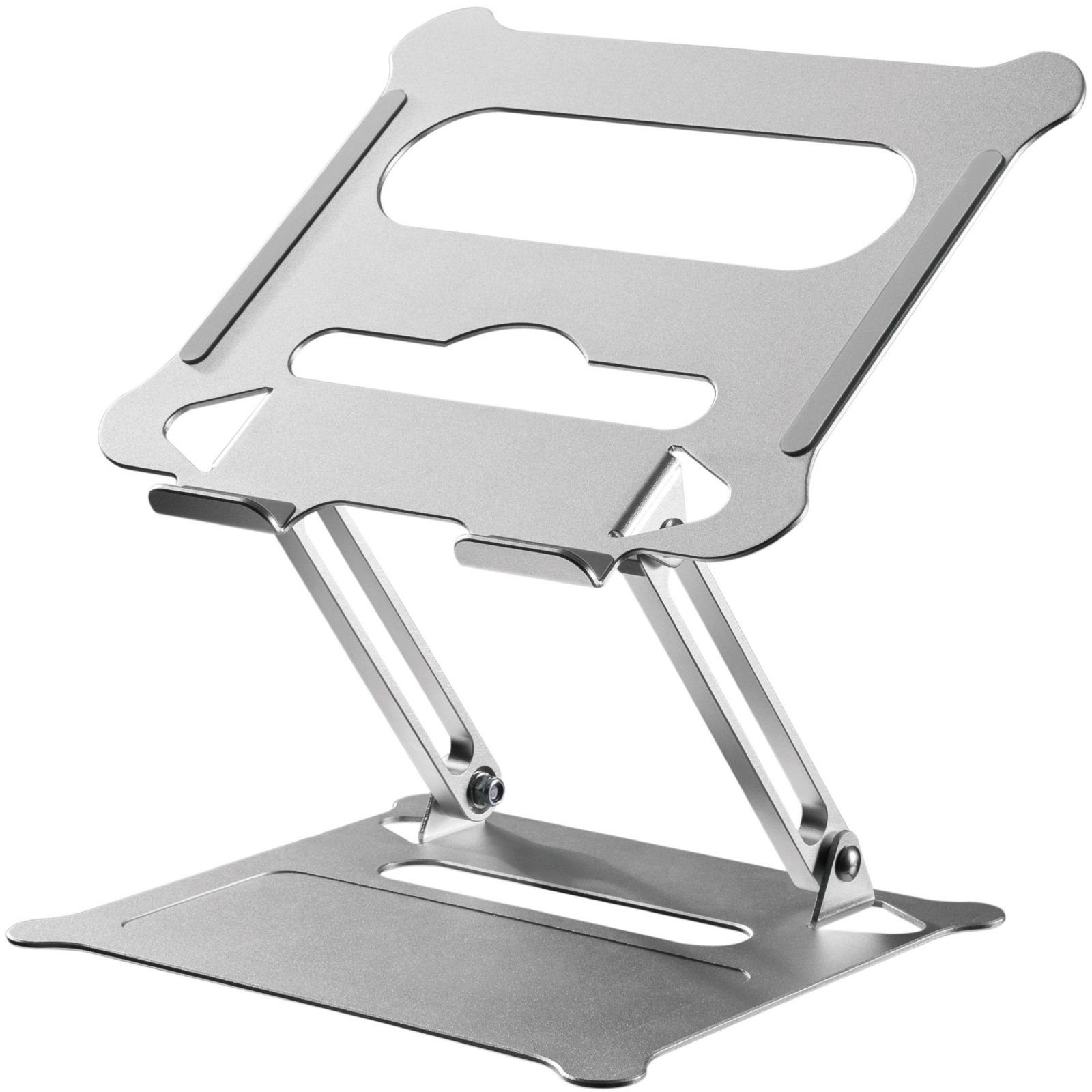 CAVO Laptop-Ständer faltbar, höhenverstellbar, silber, aus Aluminium, (für Laptops, Notebooks, Tablets: von 11 bis 15 Zoll)