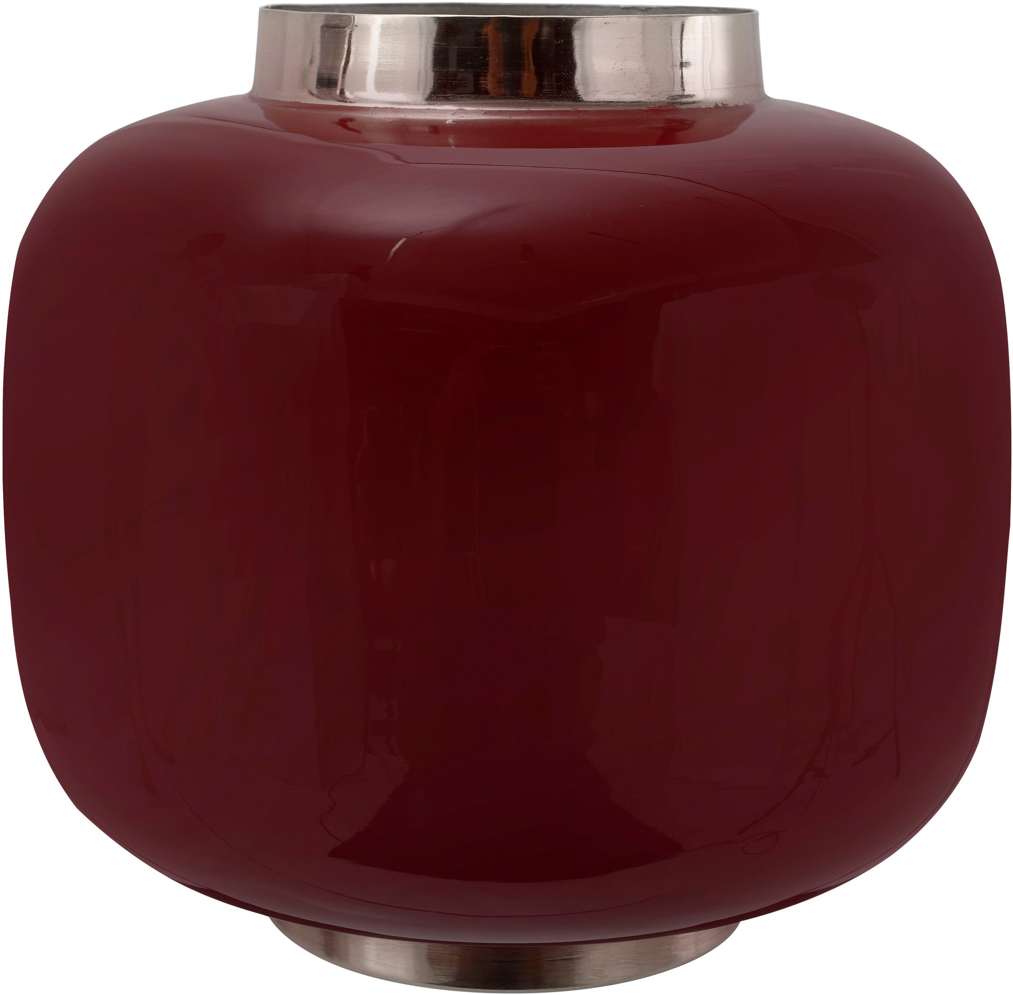 Kayoom Dekovase Vase Art Deco 325 (1 St) pflaume/silberfarben