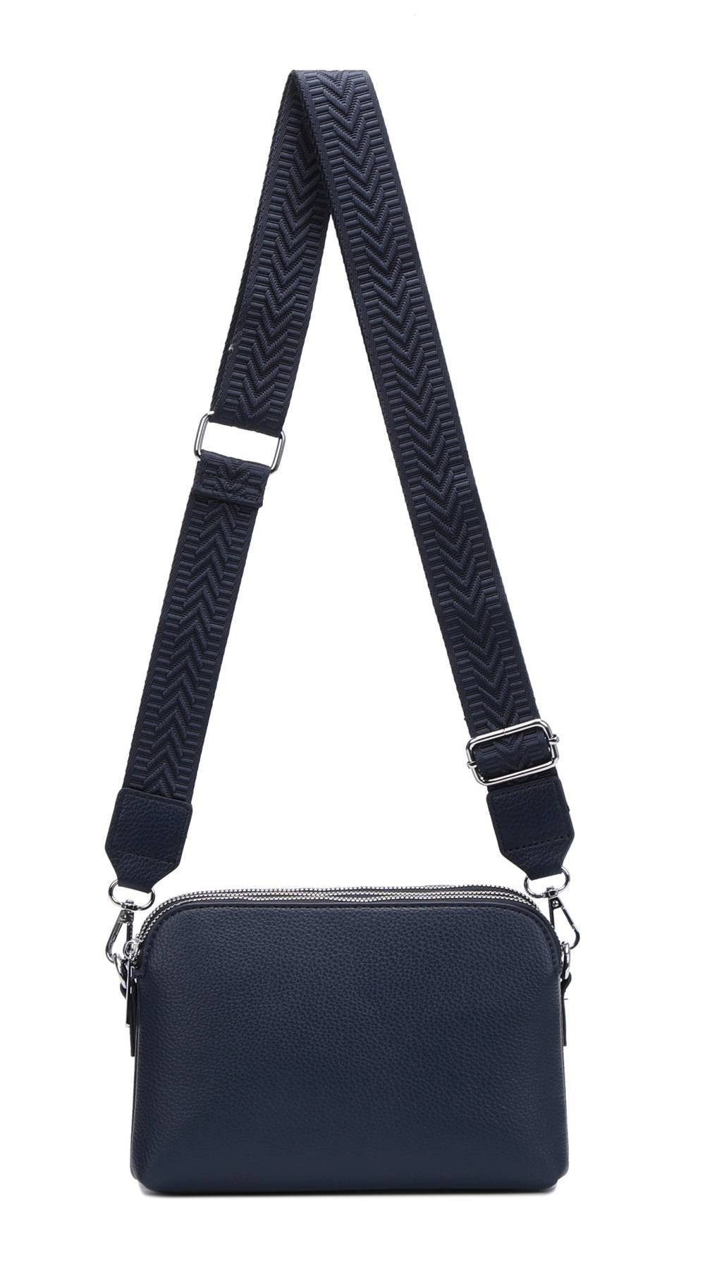 ITALYSHOP24 Schultertasche Damen Tasche Bodybag Umhängetasche Crossbody Brusttasche Handtasche, Crossover Muster Taschengurt Smartphone Geldtasche Abend Handy Clutch