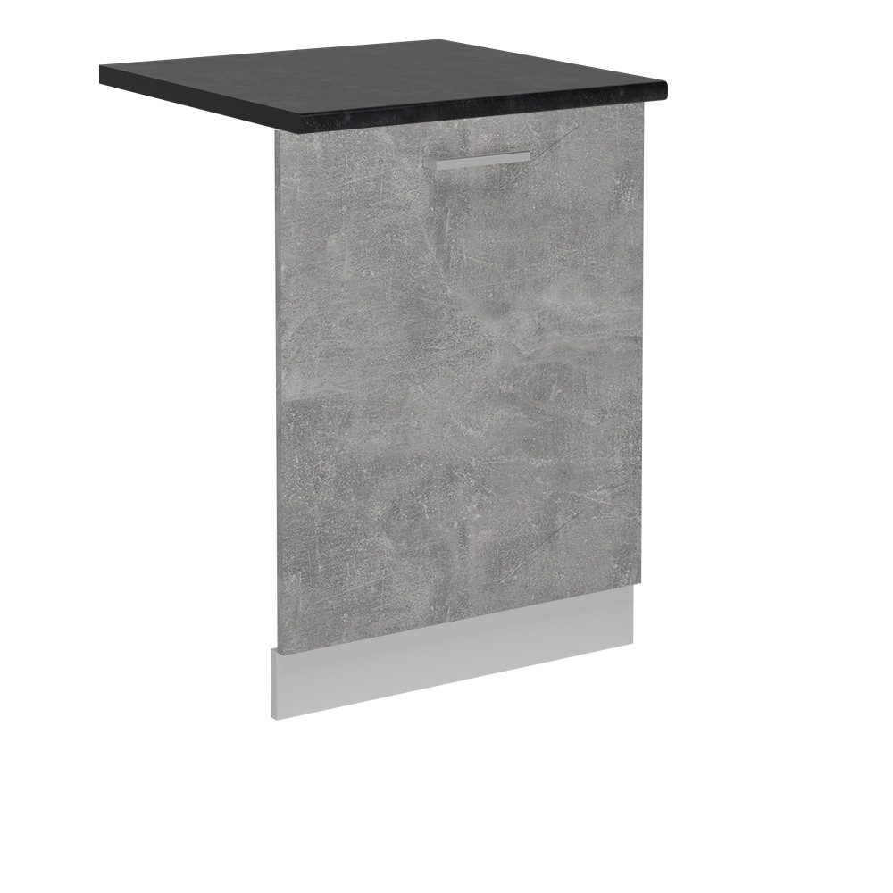 Vicco Frontblende R-Line, Beton/Weiß, 60 cm, AP Anthrazit (1 St)