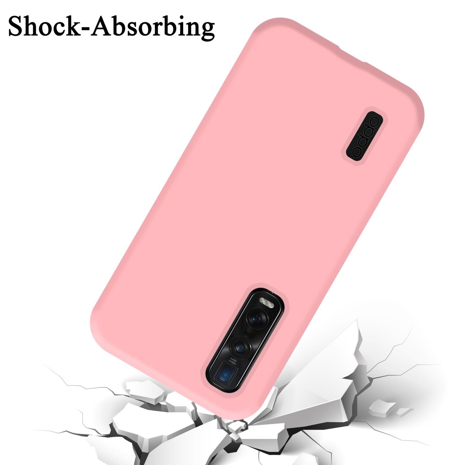 Cadorabo Handyhülle für Oppo FIND X2 PRO Hülle Oppo FIND X2 PRO, Flexible Hülle TPU Silikon Schutzhülle Back Cover Case