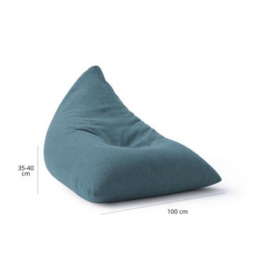 Lumaland Sitzsack Interior Line - Gaming, Bodenkissen Bean Bag Lounge Triangle 370L150x100x100cm