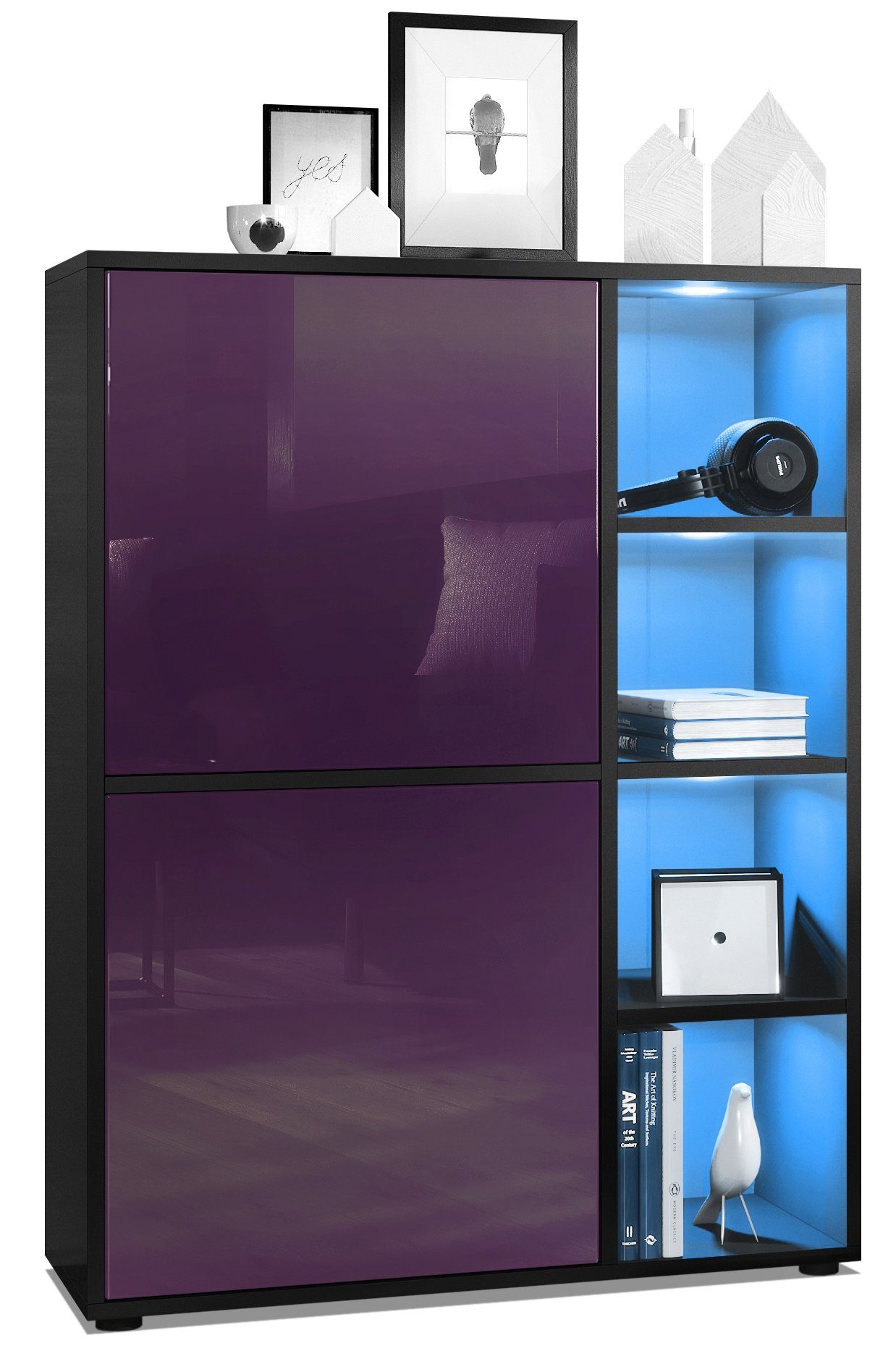 Vladon Highboard Cuba (Anrichte mit 2 günstig online kaufen