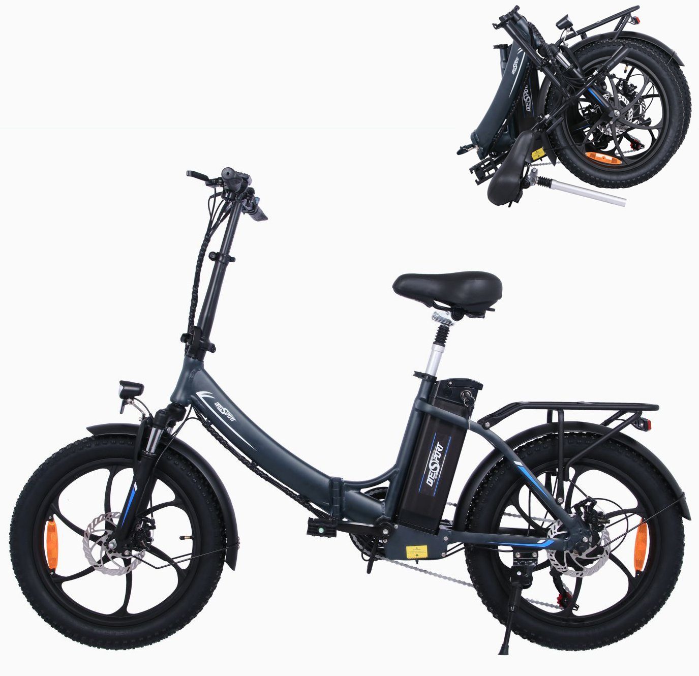 Fangqi E-Bike 20 Zoll Klapprad Elektrofahrrad,E-Bike,Shimano 7-Gang,48V/15Ah akku, Kettenschaltung, Heckmotor, (spar-set,E-Mountainbike, E-Dirtbike, MTB(Optionaler Gashebel: Nach dem Einbau des Gashebels kann ein rein elektrischer Modus erreicht werden, Fahrmodi: Pedal-Modus und Power-Assist-Modus), Stadtfahrräder, Smartbikes, Elektrofahrräder für Herren und Damen), Datendisplay, Lithium-Ionen-Akku, Höhenverstellbare Sattelstütze Silber | E-Falträder