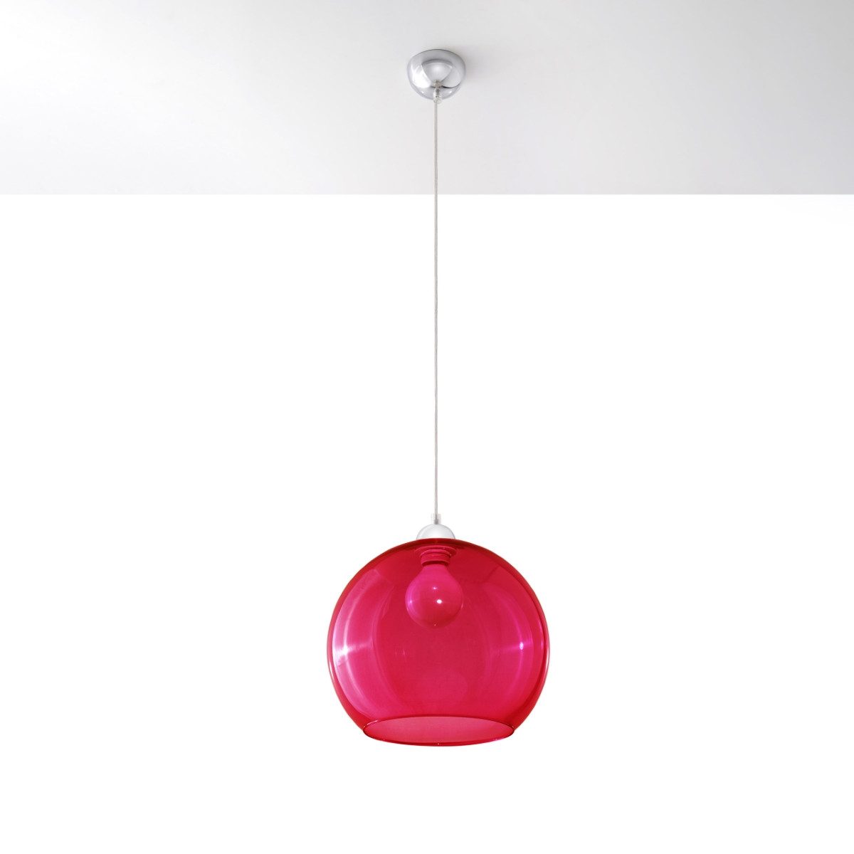 SOLLUX lighting Hängeleuchte Hängeleuchte Ball Rot, Nicht enthalten