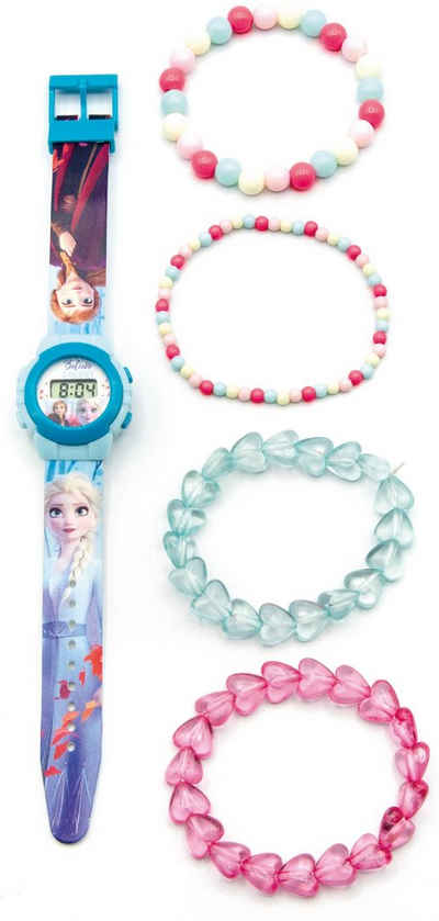 Joy Toy Digitaluhr »Disney Eiskönigin, 20750«, (Packung, 5-tlg., LCD Uhr mit 4 Perlenarmbändern)