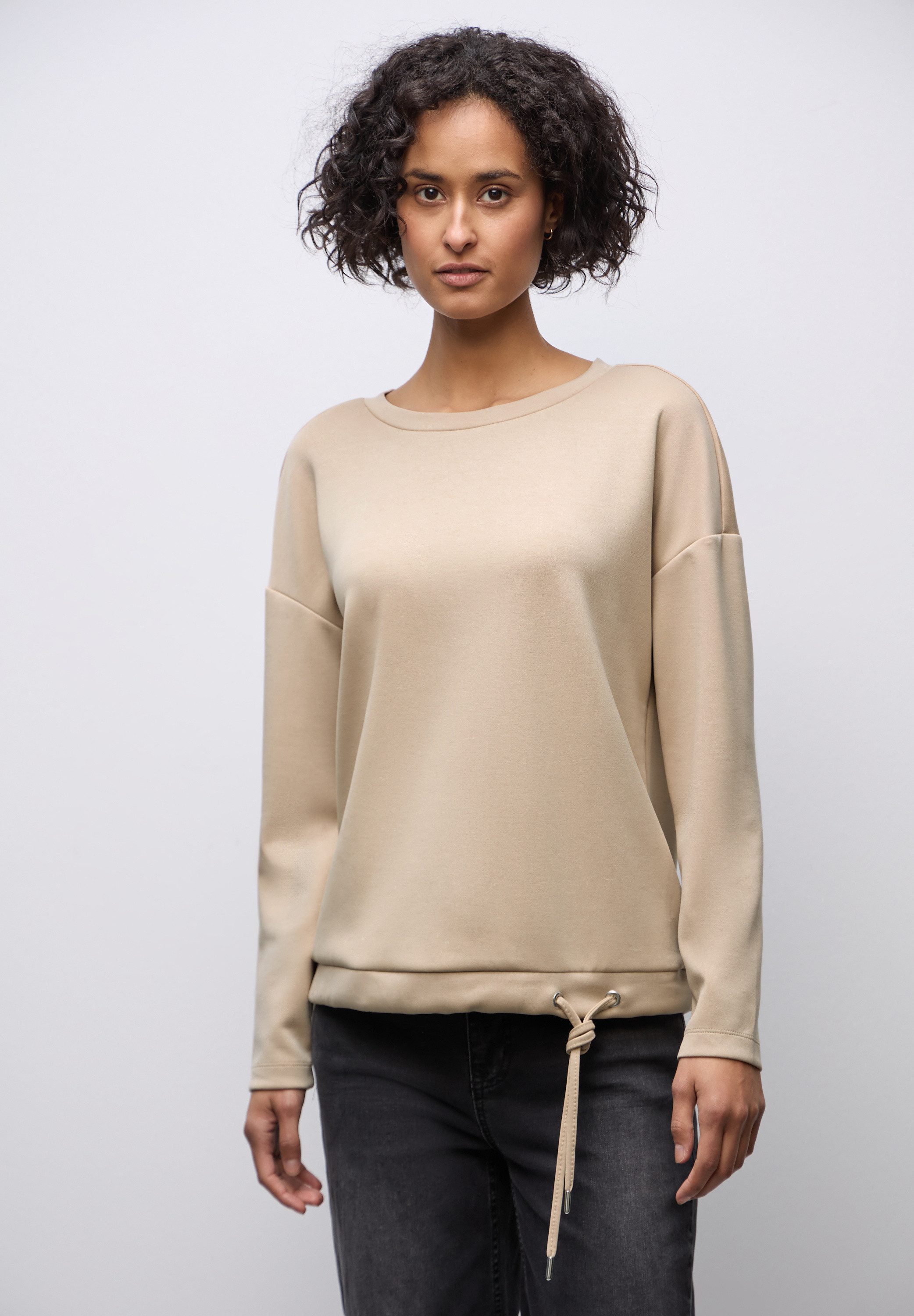 STREET ONE Langarmshirt mit Tunnelzug am günstig online kaufen