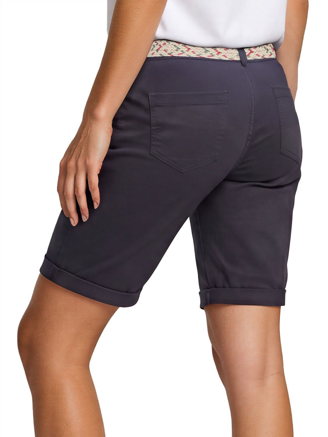 DENIMFY Bermudas Damen Shorts DFPia Regular Fit Chinoshorts mit Gürtel