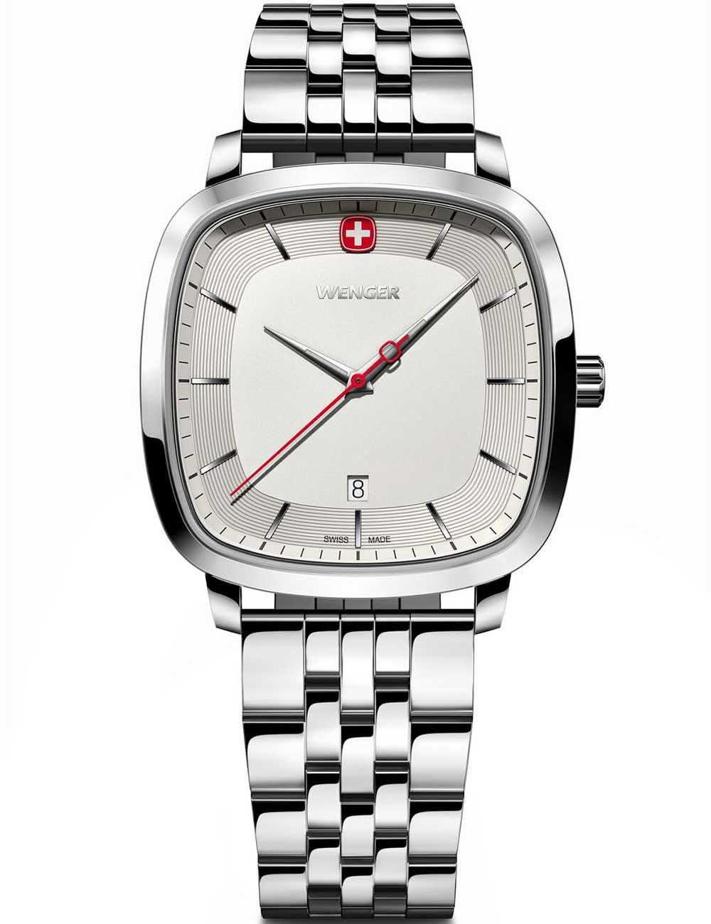 Wenger Quarzuhr Wenger 01.1921.101 Herrenuhr Vintage Classic 37mm 5ATM Wenger 01.1921.101 Herrenuhr Vintage Classic 37mm 5ATM