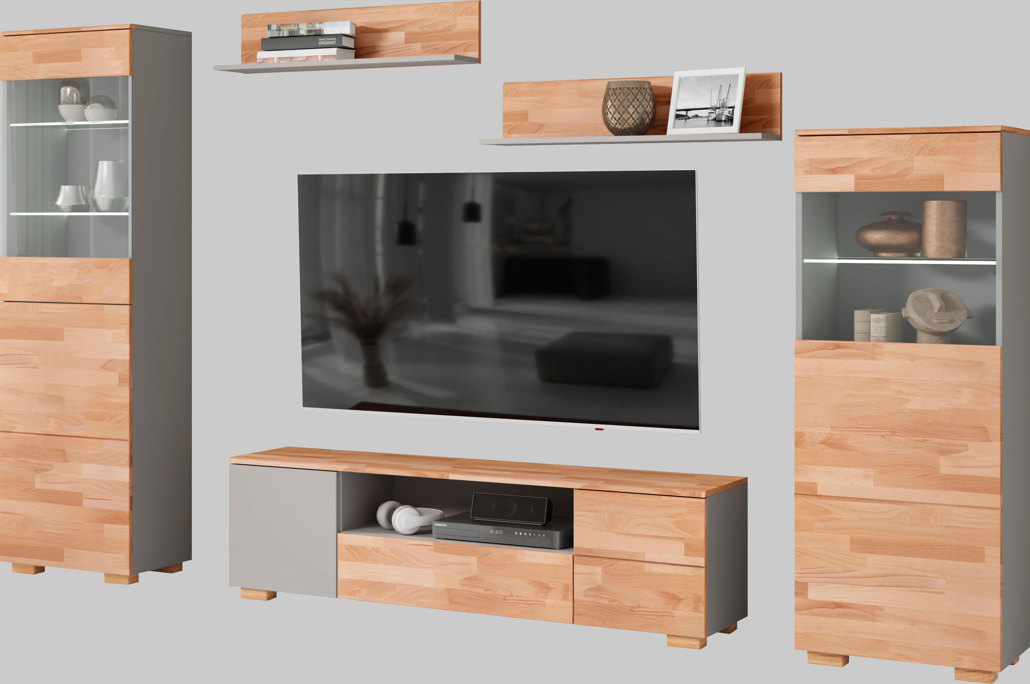 OTTO home Wohnwand, (5-St), schöne moderne Optik