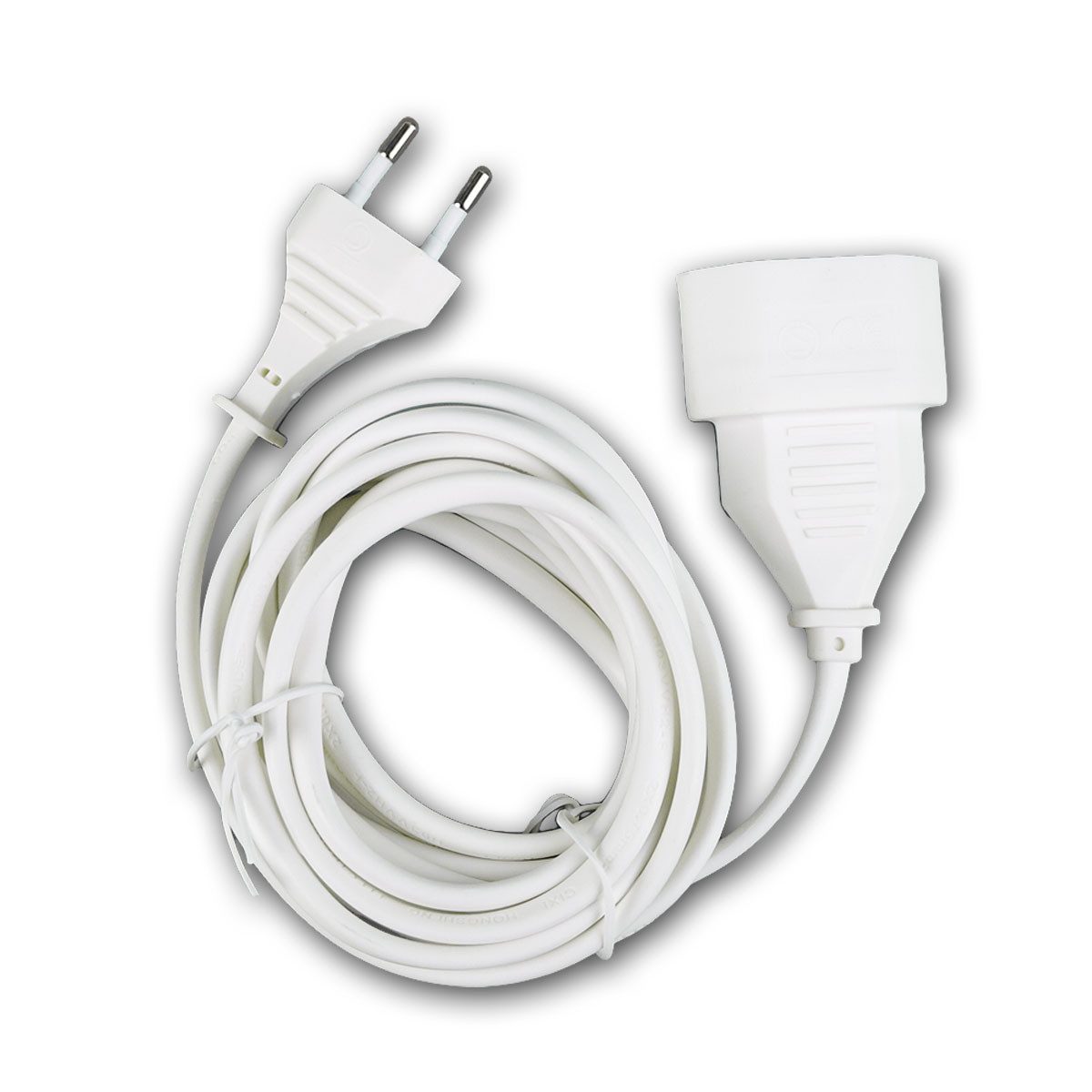 EGB Euro-Verlängerung weiß 2,9m, Verlängerungskabel Verlängerungskabel