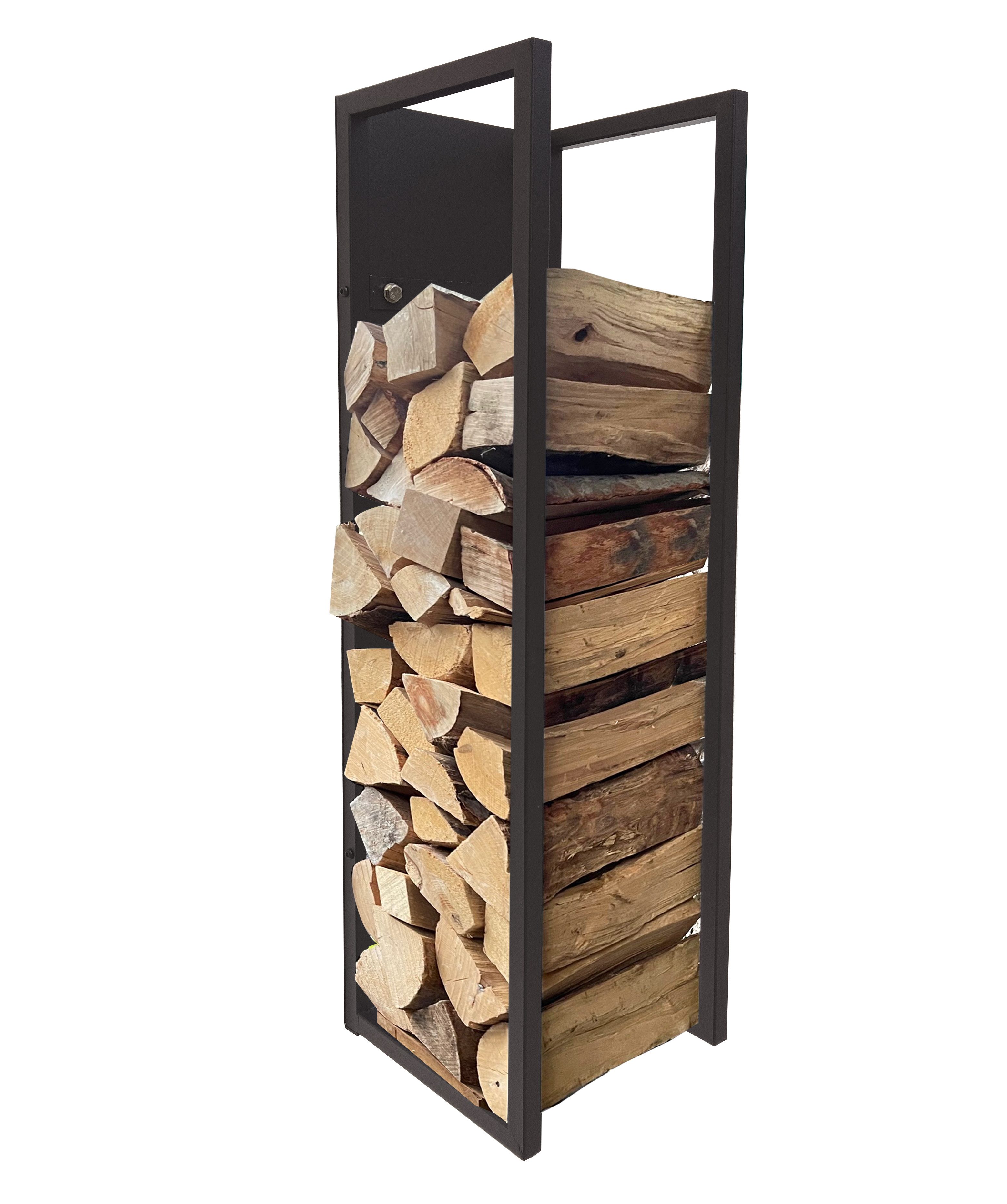 Quick Star Kaminholzregal Wandregal 25 x 25 x 90 cm, BxTxH:25x25x90 cm, Schwerlast getestet
