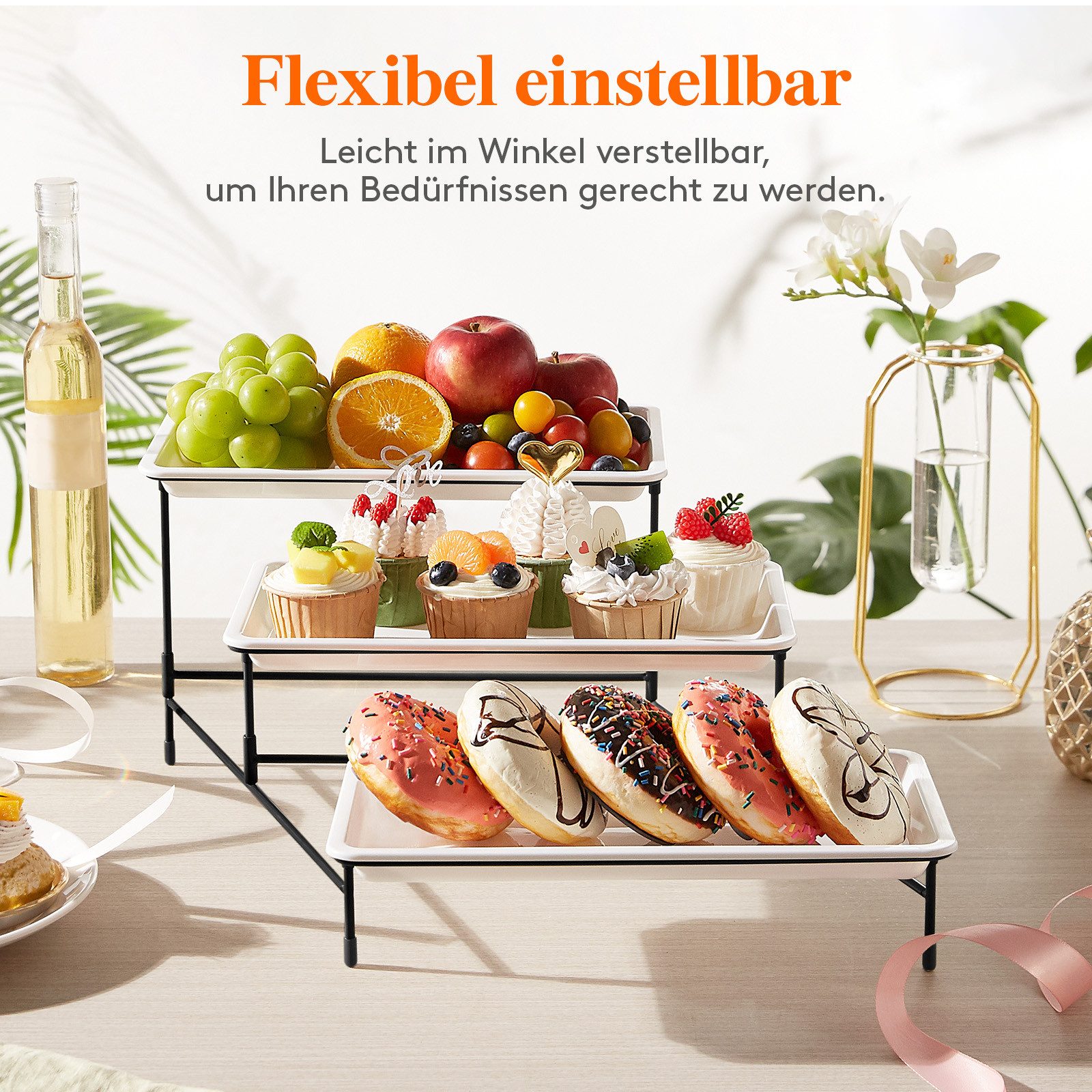 Lifewit Tortenständer 3-stufiges Serviertablett für Partyzubehör – Bild 4 von 5