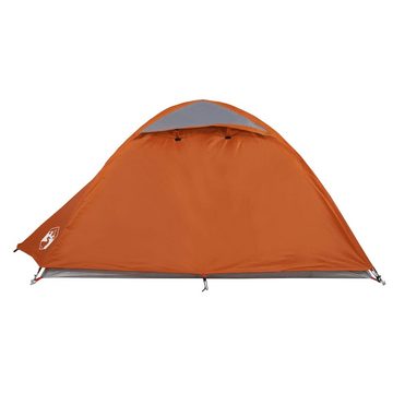 vidaXL Vorzelt Kuppel-Campingzelt 2 Personen Grau und Orange Wasserdicht, (1 tlg)