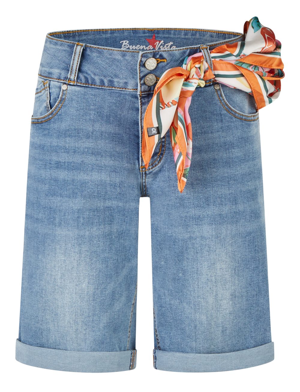 Buena Vista Stretch-Jeans BUENA VISTA TUMMYLESS SHORT bright denim BV B5777 410 T.4478 - Stretch