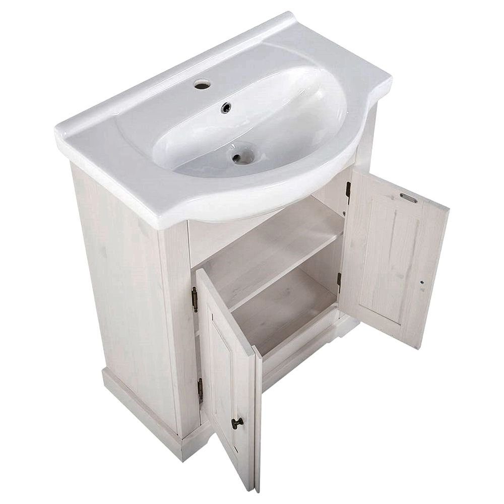 Lomadox Waschtisch LIRIA-56, weiß 65x85x43cm