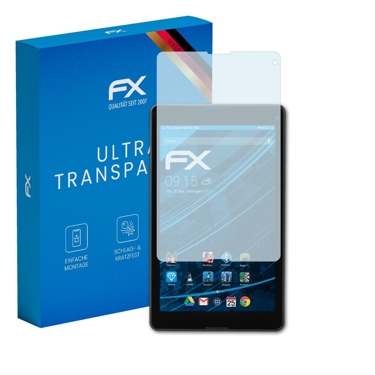 Schutzfolie Displayschutz für Medion LIFETAB P8524 MD60935