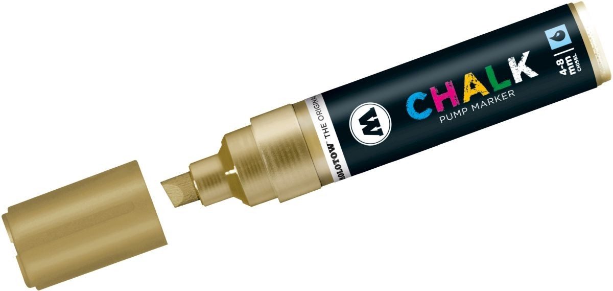 Thumbnail - MOLOTOW Filzstift Windowmarker Chalk nachfüllbar 4-8mm metallic gold