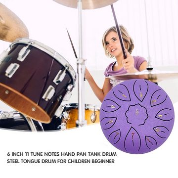Silberstern Steel Tongue Drum 6-Zoll 11-Ton ätherische Trommel in C-Taste, Therapietrommeln, Percussiontrommeln, Stahltrommeln, C-Tonart