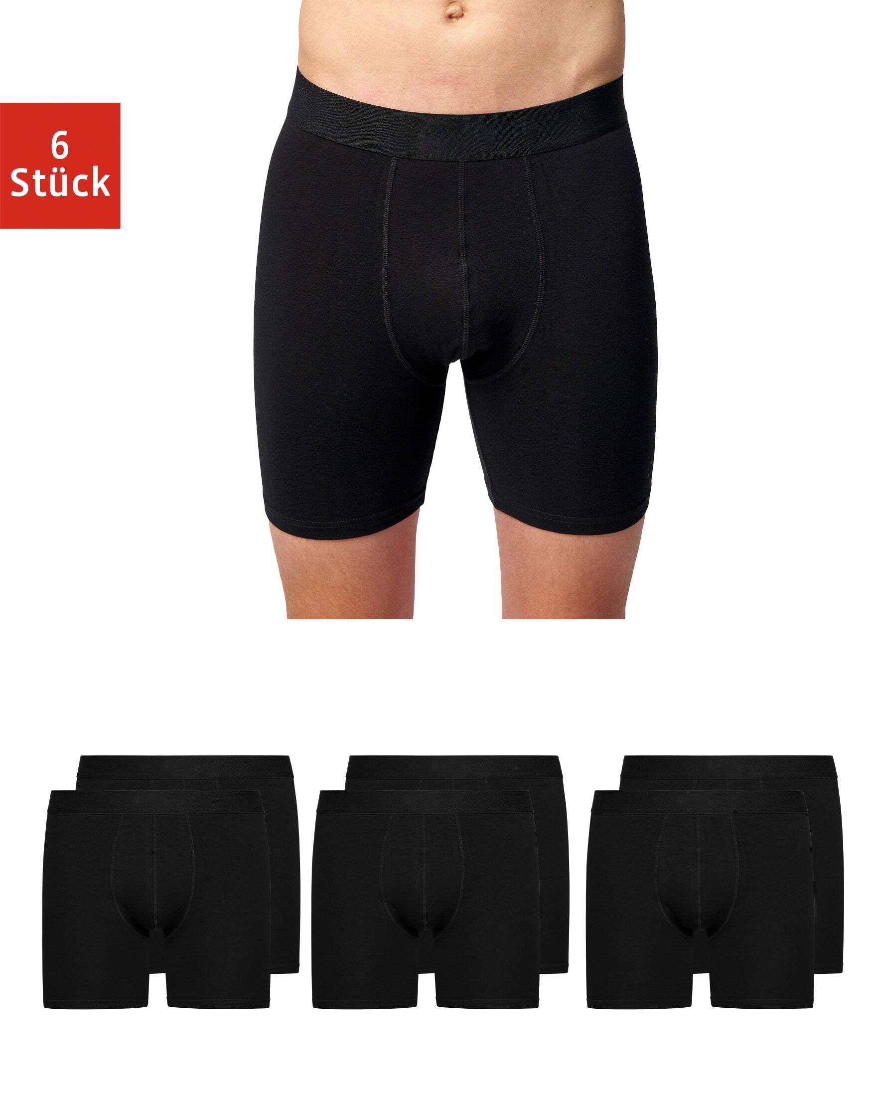 SNOCKS Boxershorts Enge Unterhosen mit längerem Bein ohne Logo (6-St) aus B günstig online kaufen