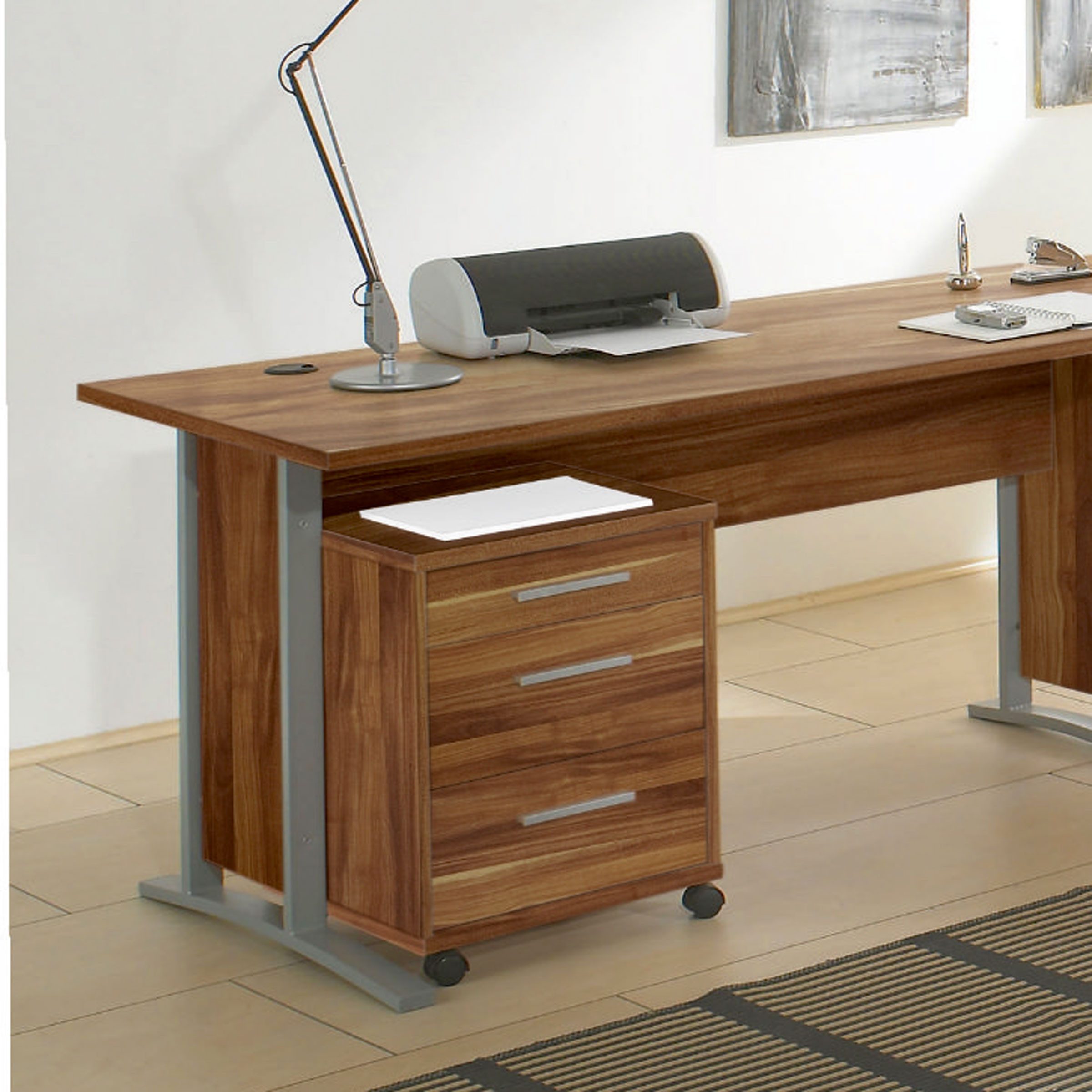 Bega Consult Eckschreibtisch Winkelschreibtisch mit Rollcontainer Büromöbel günstig online kaufen