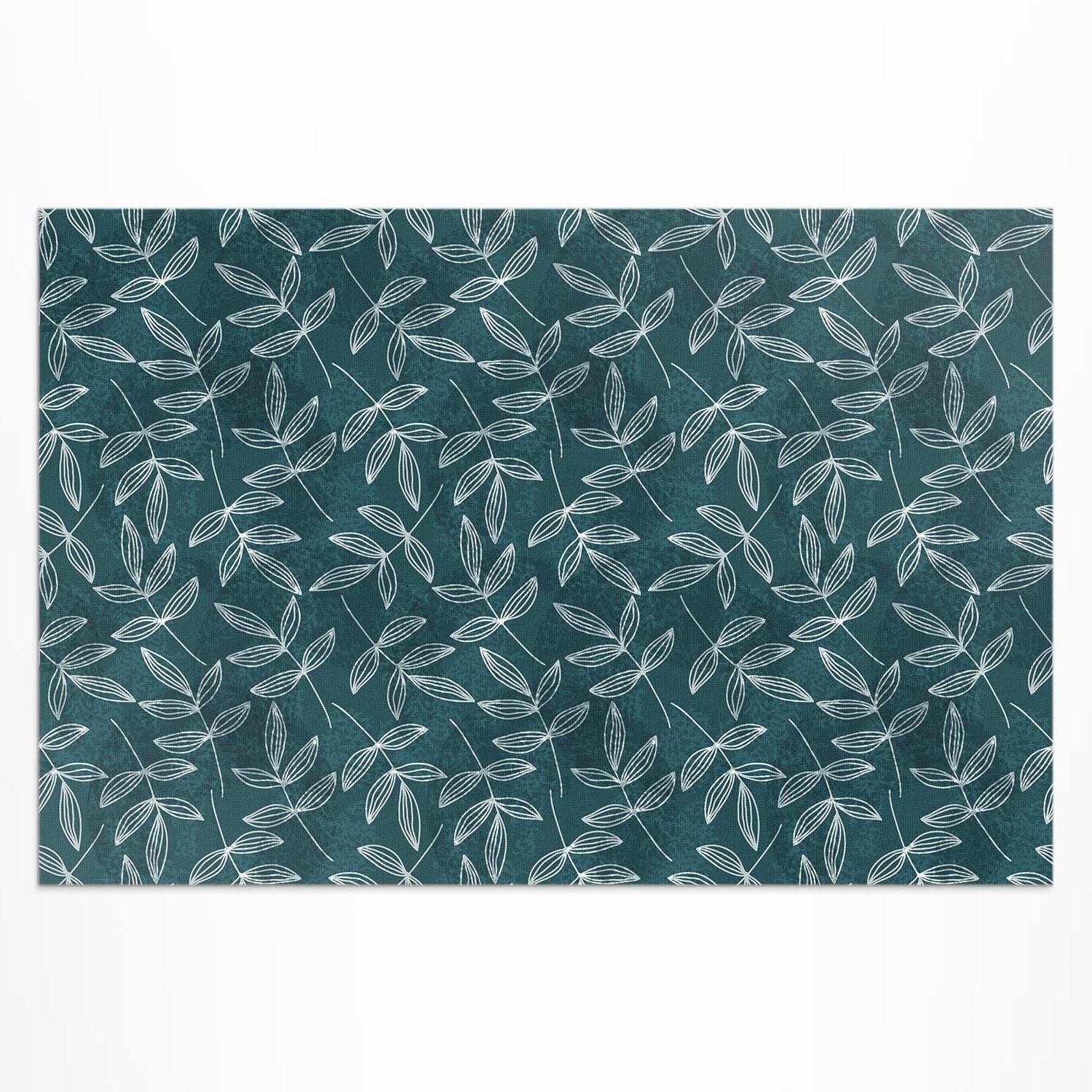 Tulup Vinylteppich Minimalistische Zweige, Grün Dekorative Teppichläufer für Garten, Höhe: 150 mm