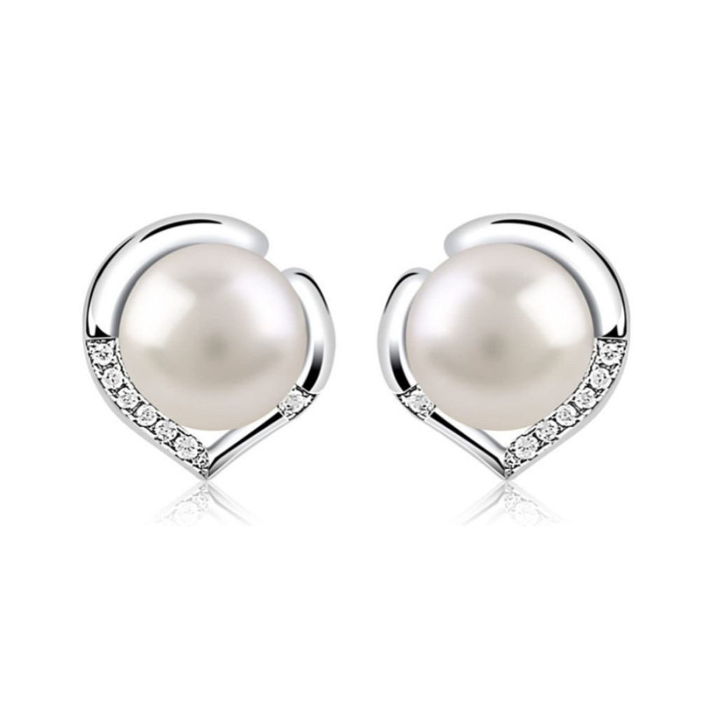 Fivejoy Paar Ohrhänger Perlen Ohrringe Damen 925 Sterling Silber Ohrstecker (2-tlg), Tragen Sie es zu jedem Ihrer Lieblingsoutfits, Vielseitig und leicht