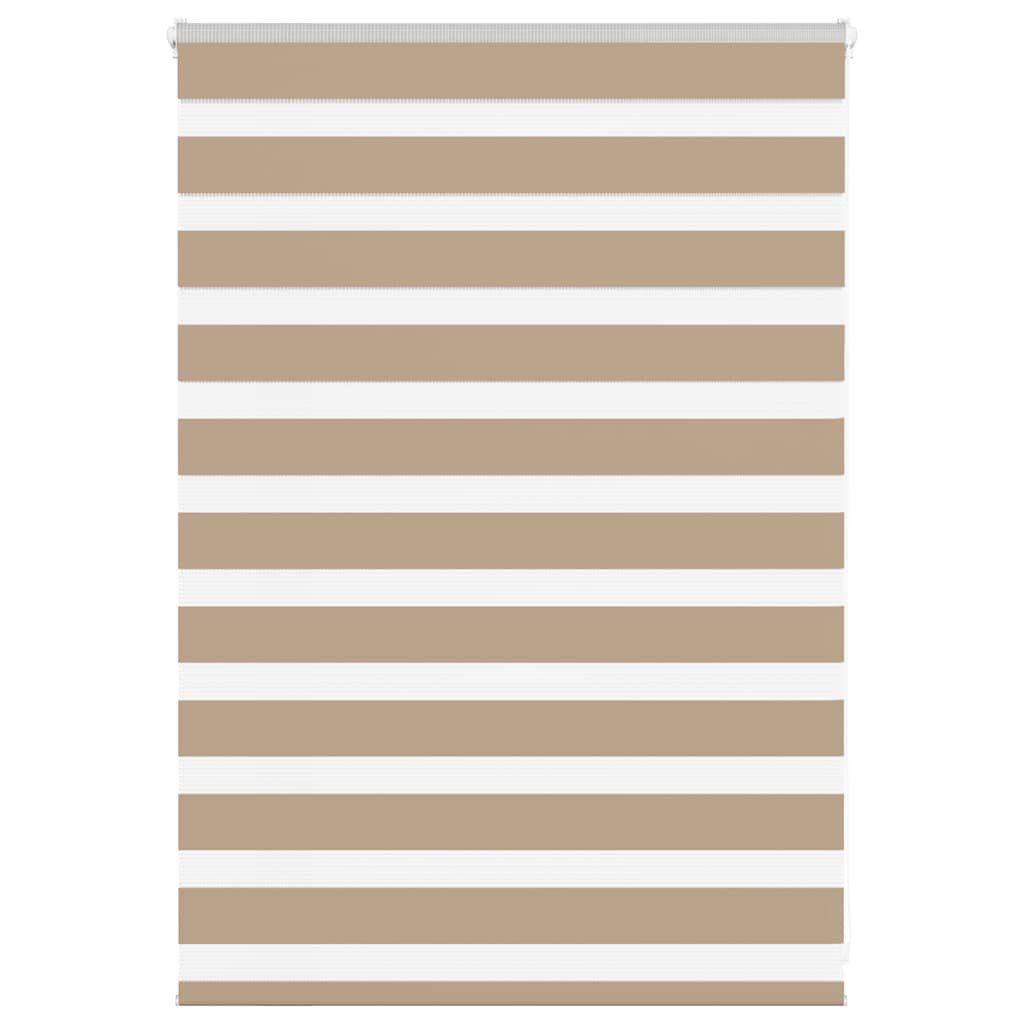 Rollo Doppelrollo Sandbraun 110x100 cm Stoffbreite 105,9 cm Polyester, vidaXL