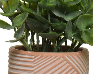 Kunstpflanze, Decoris season decorations, Kunstpflanzen im Topf mit Muster 18cm grün hellbraun 1 Stück sortiert
