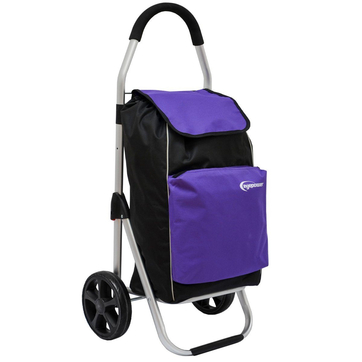 Einkaufstrolley 52L mit großem Kühlfach - 100x43x38 cm klappbarer Shopping Trolley